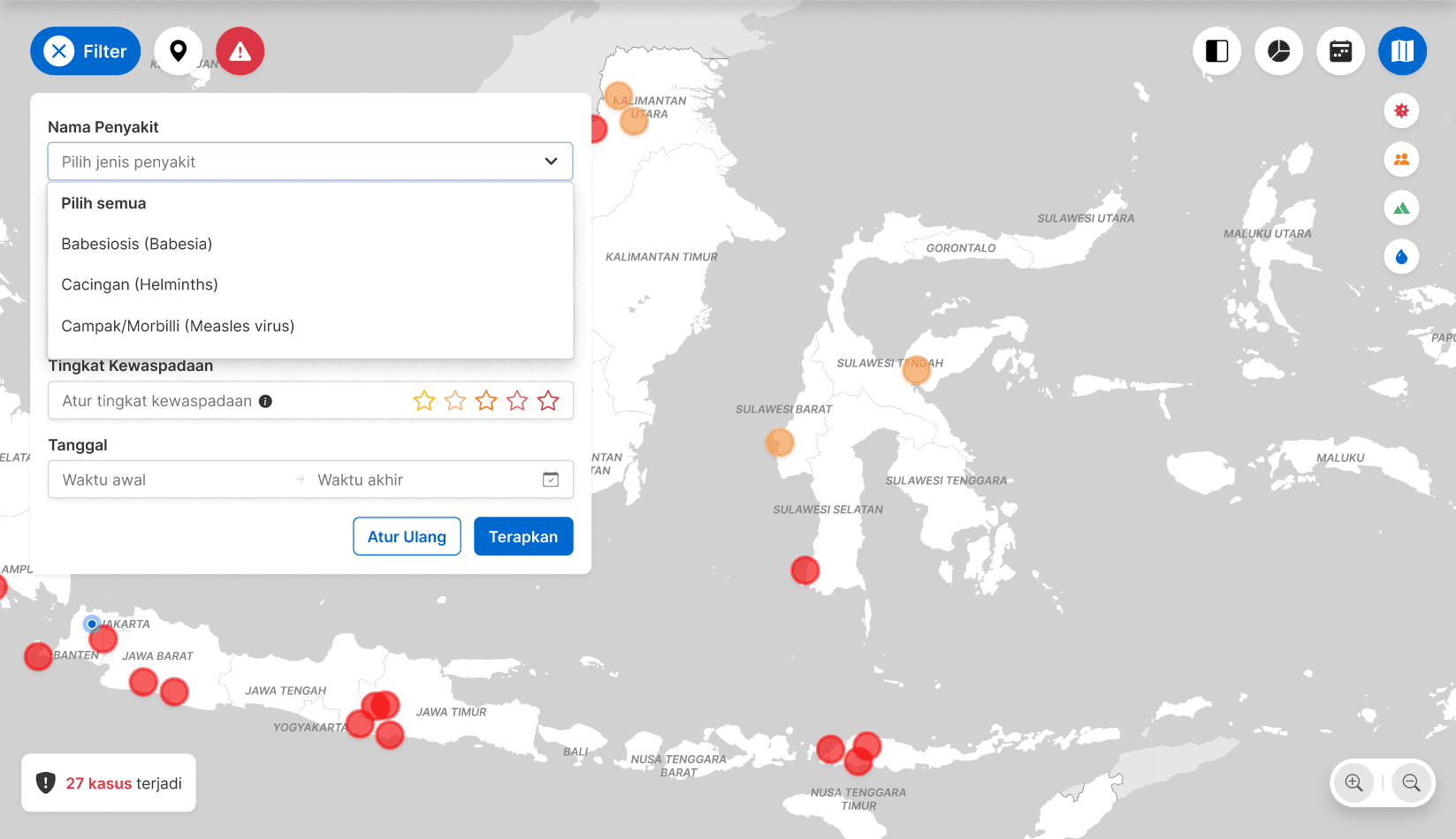 Pencarian berdasarkan penyakit